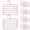 Set 10 Umerase din Plastic, cu 5 Pozitii, Pentru Pantaloni, Fuste sau Cravate, 31 x 31 cm, Maro