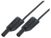 Cablu de masurare ELECTRO 36A, 2m, Mufa Banana 4mm, Negru, Sectiune 2.5 mmsup2