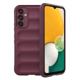 Husa pentru samsung galaxy a13 5g / a04s, antisoc, margini striatii, magic shield, bordeaux