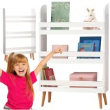 Biblioteca pentru copii RUHHY cu 3 rafturi pentru carti si jucarii