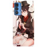 Husa compatibila cu Motorola Moto G22 model Hu Tao Genshin Impact, Silicon, TPU, Viceversa, Transparent, Carcasa