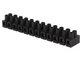 Regletă conexiuni terminale 6mm2 400V 41A neagră