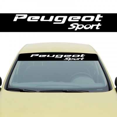 Sticker Parasolar Peugeot Sport , Autocolant Parbriz pentru Tuning Peugeot foto