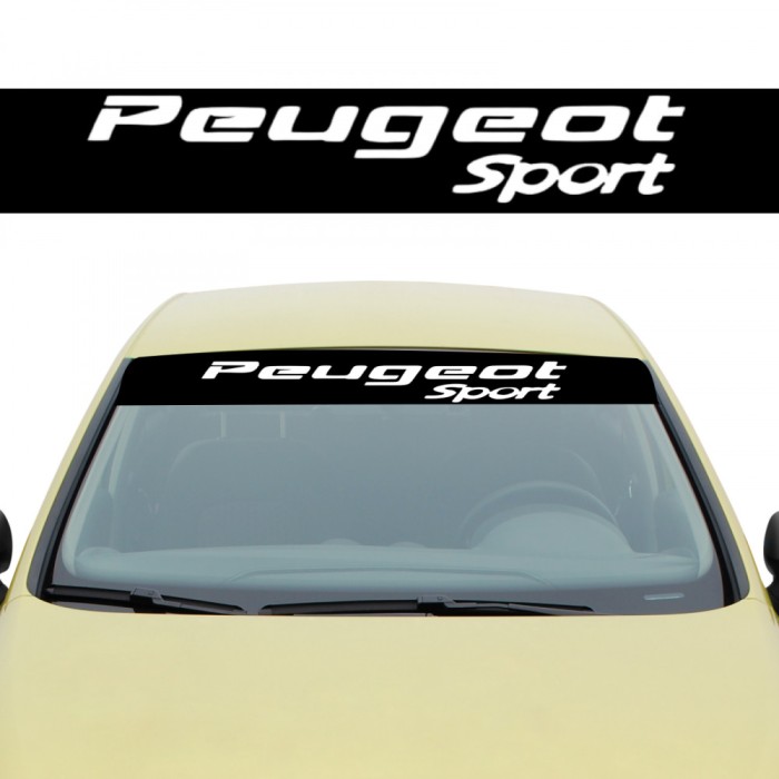 Sticker Parasolar Peugeot Sport , Autocolant Parbriz pentru Tuning Peugeot