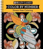 Carte de Colorat "Color by Number Orange", 27 Imagini, Legatura Spiralata, Pagini Perforate
