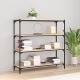 vidaXL Comodă cărți stejar sonoma 100x33x100cm, lemn prelucrat și oțel