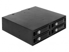 Rack mobil intern 5.25&quot; la 4 x 2.5&quot; SATA/SAS HDD/SSD 12 Gb/s, Delock 47233