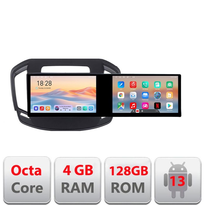 Navigatie Opel Insignia 2014-2016 Kit-338 Edotec 2 ecrane 8 core 4+128 21.6 inch Incell android Wifi 5Ghz gps internet a CarStore Technology