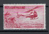 Cumpara ieftin San Marino 1961 Mi 696 - Elicopter, Aviatie, posta aeriana, Nestampilat