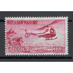 San Marino 1961 Mi 696 - Elicopter, Aviatie, posta aeriana