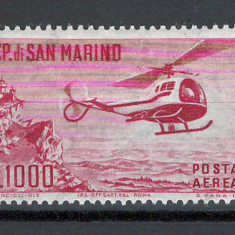 San Marino 1961 Mi 696 - Elicopter, Aviatie, posta aeriana