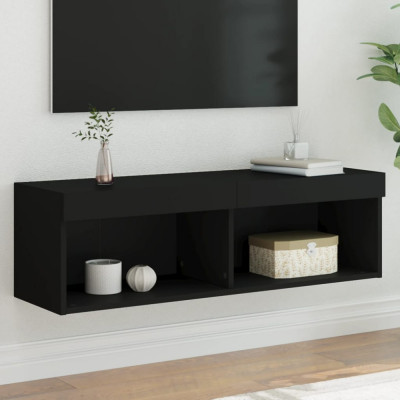 Comoda TV cu lumini LED, negru, 100x30x30 cm GartenMobel Dekor foto