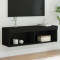 Comoda TV cu lumini LED, negru, 100x30x30 cm GartenMobel Dekor