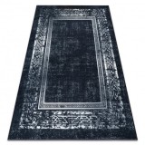 ANDRE 1010 covor lavabil Cadru vintage anti-alunecare - negru si alb, 120x170 cm