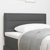 vidaXL Tăblie cap cu headboard Gri &icirc;nchis 100 cm Piele artificială 42007007