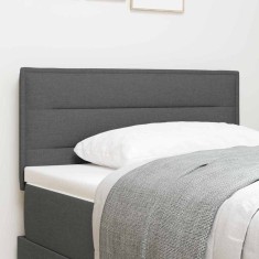 vidaXL Tăblie LED cu lumini cu bandă LED Gri &icirc;nchis 100 cm țesătură