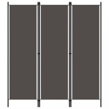 VidaXL Paravan de cameră cu 3 panouri, antracit, 150 x 180 cm