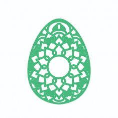 Sticker decorativ, Mandala, Ou, Verde, 60 cm, 7280ST-1