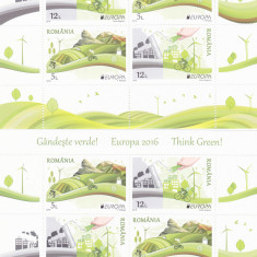 GANDESTE VERDE,EUROPA BLOC 2016,MODEL 1,2 MNH,ROMANIA.2016,Lp.2183d,MNH,ROMANIA