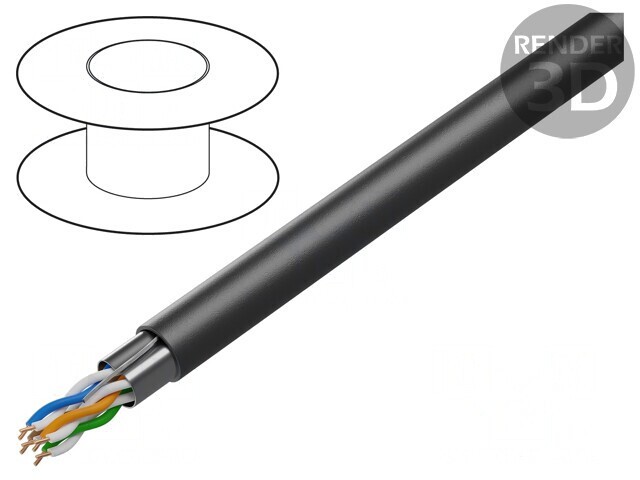 Cablu Ethernet Industrial Exterior F/UTP Cat5e 4x2x24AWG