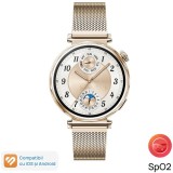 Smartwatch Huawei Watch GT 5, 41MM, Pale Gold Stainless Steel Case, Gold Milanese Strap