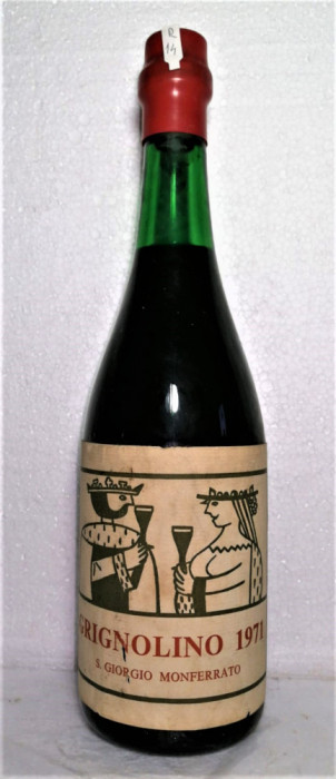 R 14, VIN ROSU GRIGNOLINO S. GIORGIO MONFERRATO, Recoltare 1971