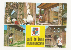RF13 -Carte Postala- Porti de lemn Maramuresene, necirculata foto