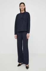 R&eacute;sum&eacute; pantaloni AshleyRS Pant femei, culoarea albastru marin, lat, high waist, 20691128