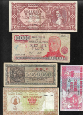 Set #27 15 bancnote de colectie (cele din imagini) foto