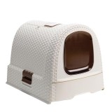 Toaleta acoperita pentru pisici Curver Litterbox Vintage, 51,5x38,5x40 cm