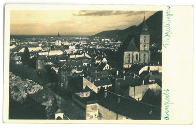 3644 - BRASOV, Panorama, Romania - old postcard, real Photo - unused foto