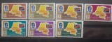 Zair 1970 harta, steagul Zair, Generalul Mobutu serie 7v neștampilată, Zaire 1970