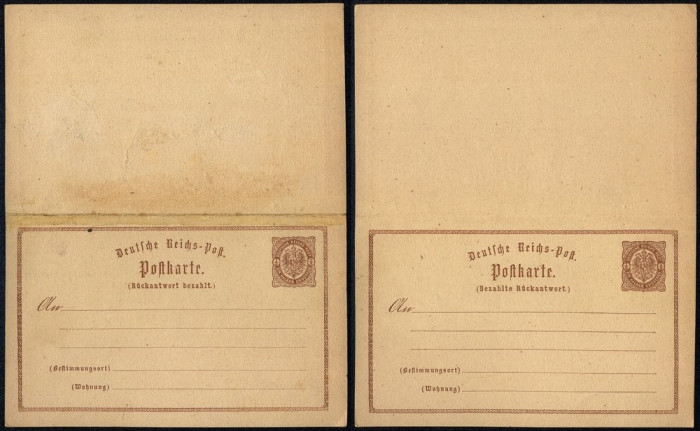 Germany - Postal History Rare Old Postcard + Reply UNUSED DB.221