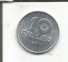 No(4) moneda-UNGARIA-10 Filler 1980 foto