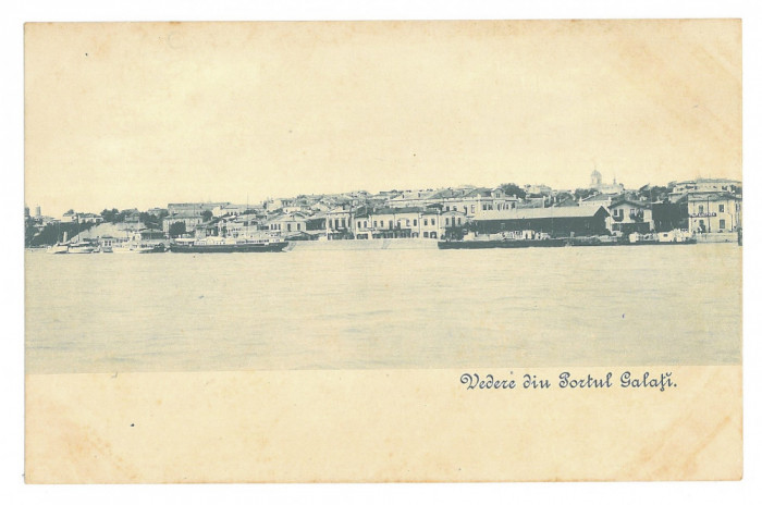 927 - GALATI, Harbor &amp; ships, Romania - old postcard - unused