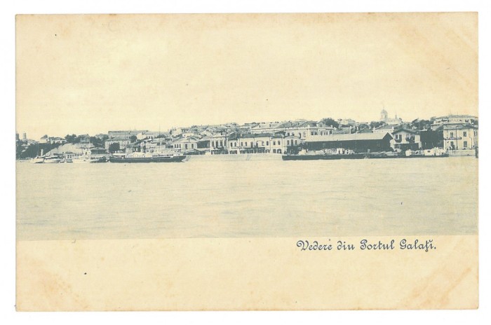 927 - GALATI, Harbor &amp; ships, Romania - old postcard - unused