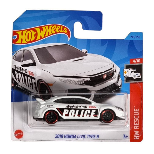 Hot Wheels, masinuta metalica, Honda Civic Type R 2018, 3 ani +