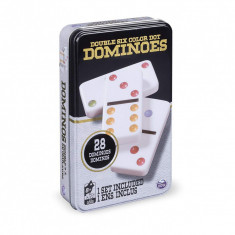 Joc Domino 6 Culori In Cutie De Metal foto