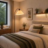 Lampadar AVERO,1 x E27,Metal,Alb si Negru