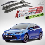 Cumpara ieftin Ștergătoare Toyota Corolla E21 Sedan 2019-prezent | Set Față și Spate Flat &ndash; TeamCar&reg;