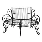 Cumpara ieftin Banca gradina fier negru 134x54x92 cm