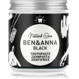 BEN&amp;ANNA Natural Toothpaste Black pastă de dinți &icirc;n borcan de sticlă cu cărbune activ 100 ml