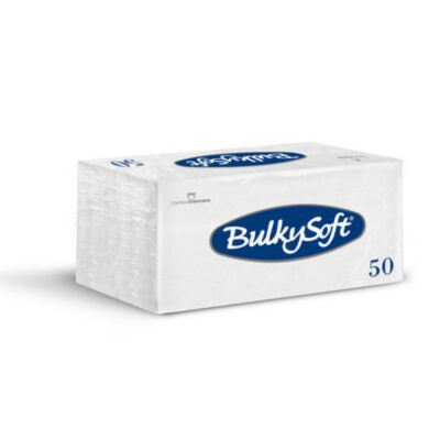 Servetele de Masa, Bulkysoft, Dimensiune 50 Buc/Pachet, 33x33 cm, 1/8, 2 Straturi, Culoare Alb, Servetele Albe Bulkysoft, Servetele de Masa 2 Straturi foto