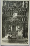Carte postala, manastirea Horezu Valcea, interiorul bisericii, 1943