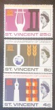 ST.VINCENT 1967, 20 ani UNESCO , muzica, educatie, stiinta,serie 3v mnh