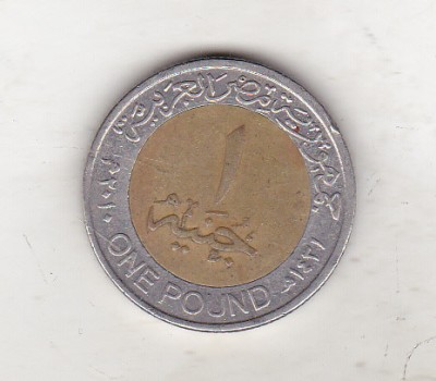 bnk mnd Egipt 1 lira 2010 bimetal foto