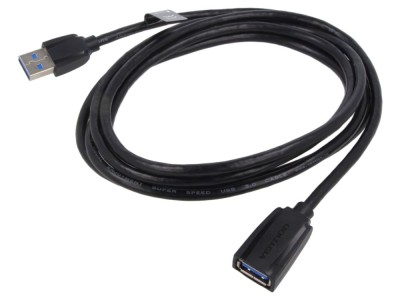 Cablu USB 3.0 2m Negru 5Gbps foto