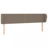 Cumpara ieftin Tablie de pat cu aripioare gri taupe 203x23x78/88 cm textil
