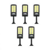 Set 5 Lampi Solare LED BZRSH 40W, 160 LED COB, Senzor de Miscare, 3 Moduri de Iluminare, Telecomanda, Rezistent la Apa IP65