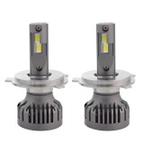 Set 2 LED-uri Auto Techstar&reg; P16, H4, 75w, 10000 Lumeni, 6500K, AUTO, 12-24 Volti, CSP, Canbus, Miez Cupru, Radiator Aluminiu